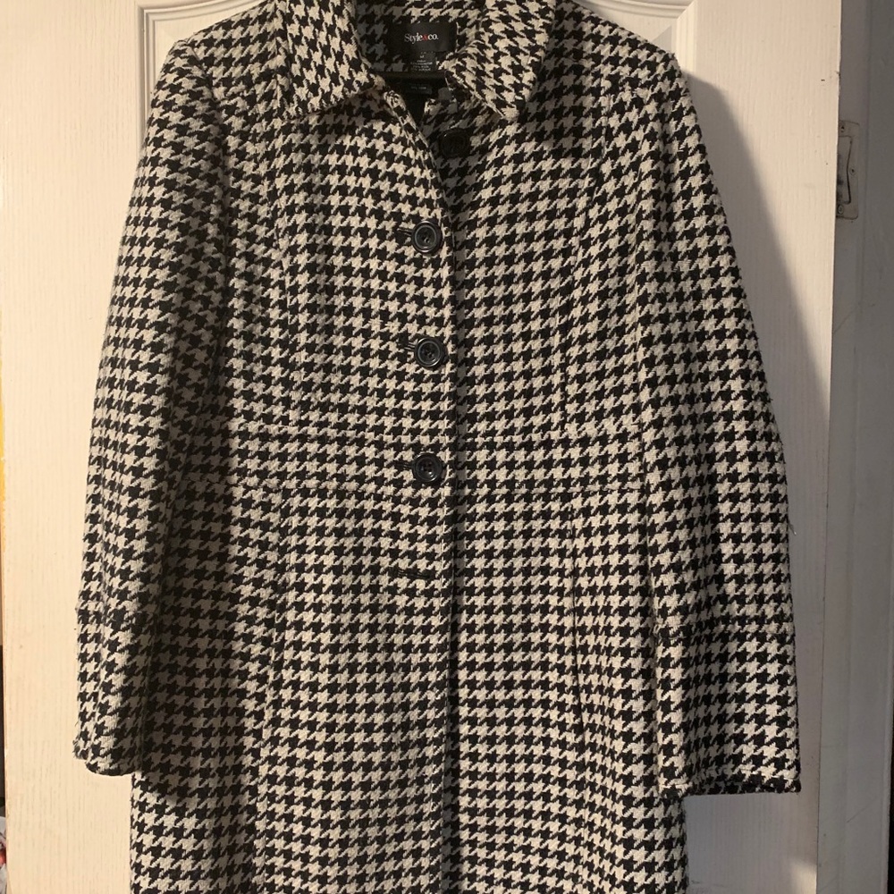 Black and white coat